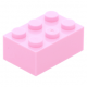 LEGO kocka 2x3, világos rózsaszín (3002)